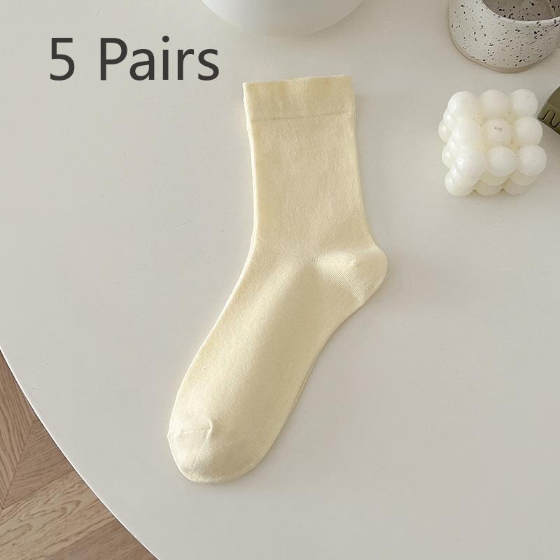 5 пар женских весенне-летних модных новых свободных носков с ворсом в трубе