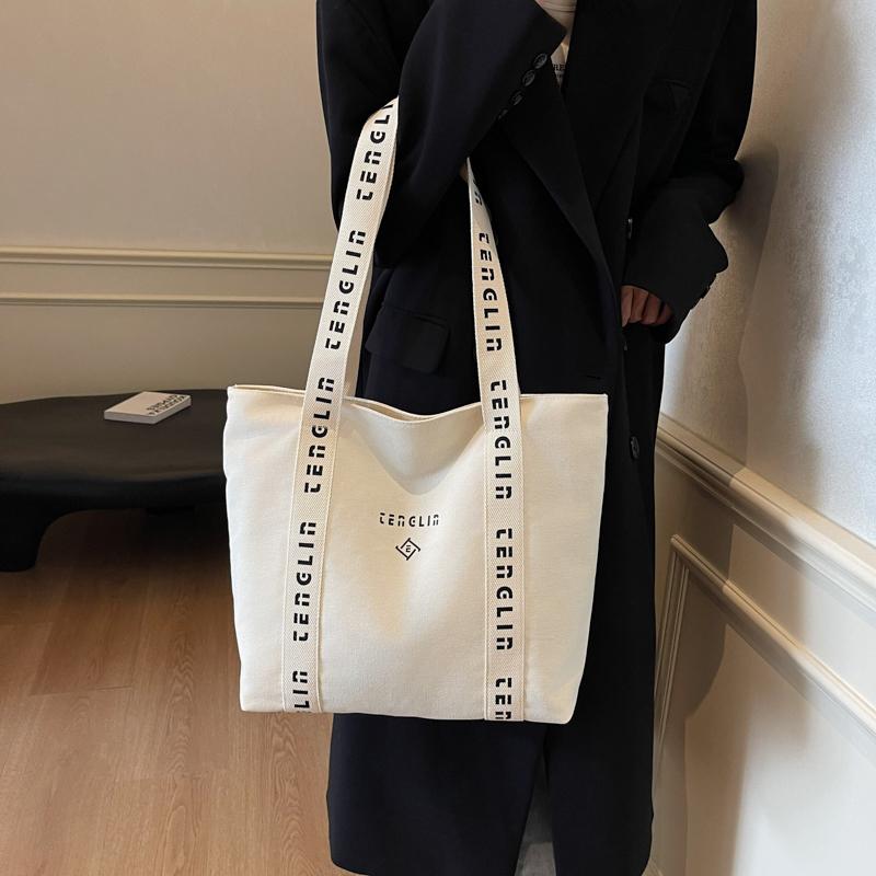 Большая вместительная сумка через плечо женская сумка-тоут с надписью Letter