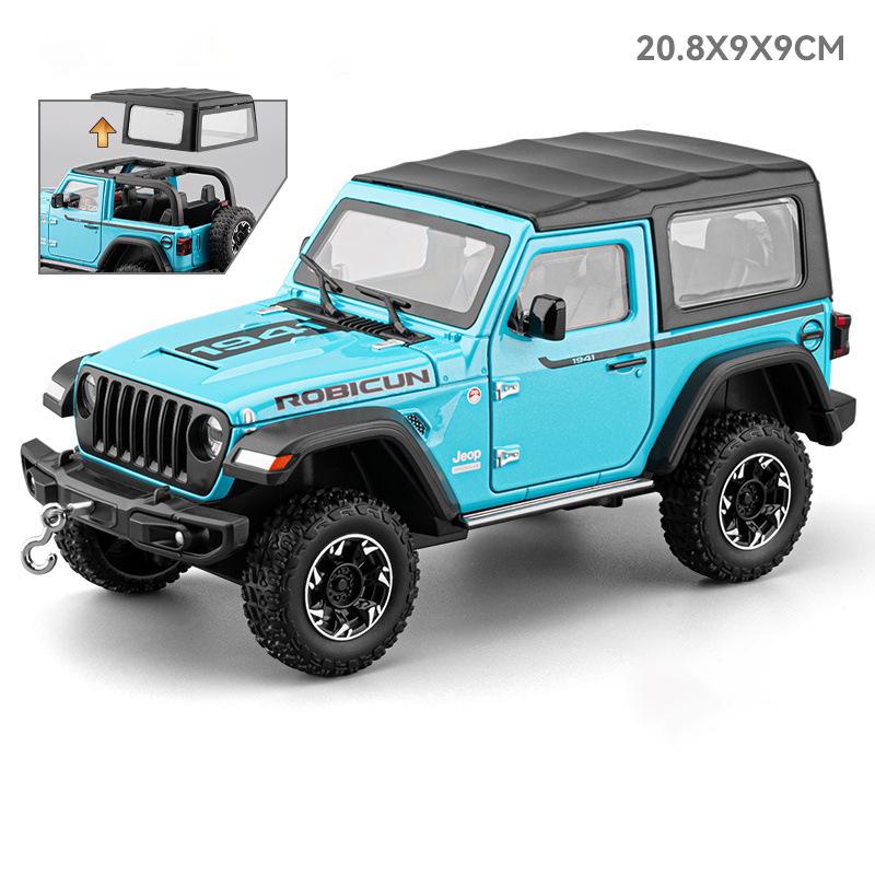 1:24 Джипа Wrangler Rubicon Металлический Модель Автомобиля Литье под Давлением Металл Внедорожники Модель Автомобиля Звук И Свет Симуляция Детские Игрушки Подарок
