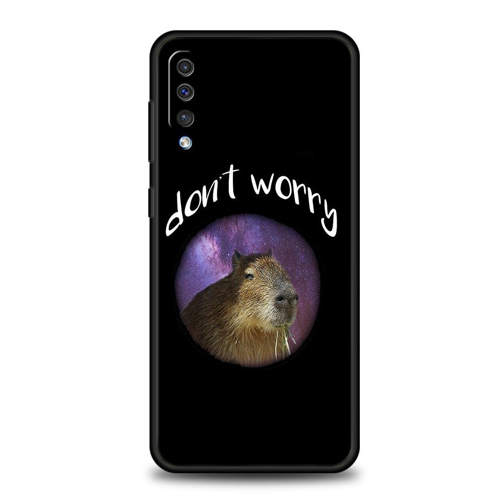 Cute Cartoon Capybara Phone Case For Samsung Galaxy A52 A14 A50 A70 A30 A40 A20S A20E A02S A12 A22 A34 A42 A32 5G A54 A04s Cover