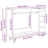 Golf Cabinet with Wheels Universal White 120 x 45 x 98 cm