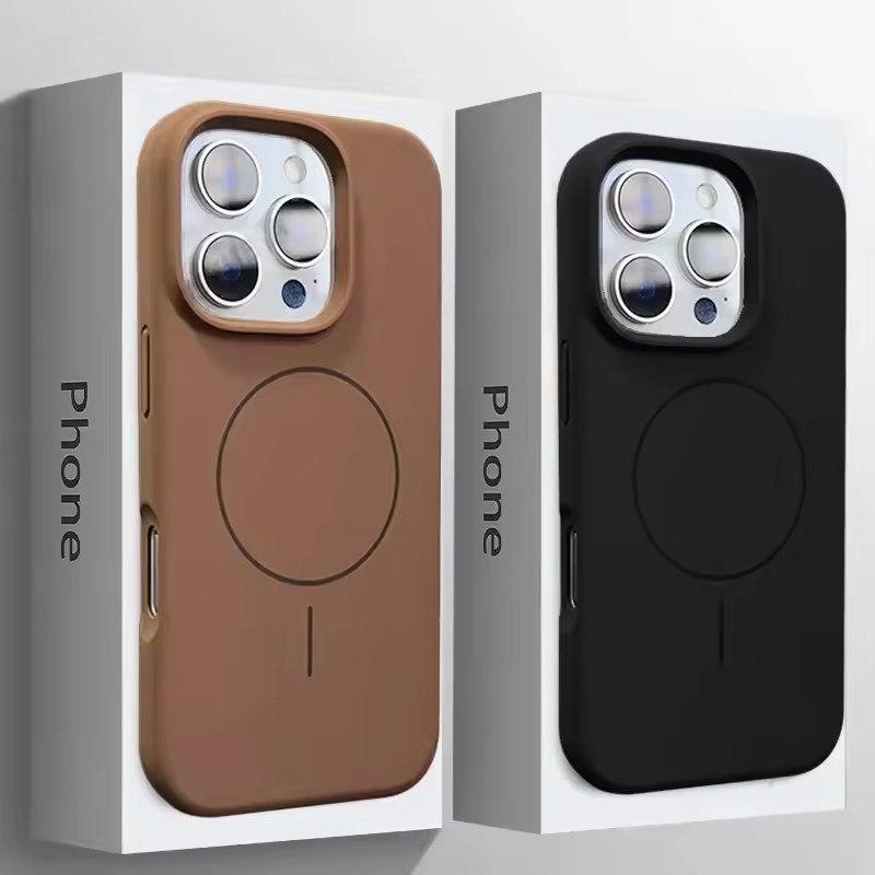 2025 Liquid Silicone Magnetic Case For iPhone 16 15 14 11 12 13 Pro Max Plus Wireless Charging Soft Cover