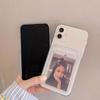 Ins Корея Прозрачный чехол для телефона с держателем для карточек для iPhone 11 12 13 14 15 Pro Max Прозрачный защитный противоударный мягкий чехол для камеры