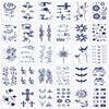 30pcs ins Cartoon love flower Butterfly snake Magic Tattoo Sticker Body Art Arm Fake Tattoos Waterproof Long Lasting english letter Temporary Tattoo