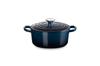 Литая эмалированная кастрюля Le Creuset Signature Cocotte Ronde 18 см Nuit Navy, совместимая с газовой духовкой IH, японская [Авторизованный продукт]