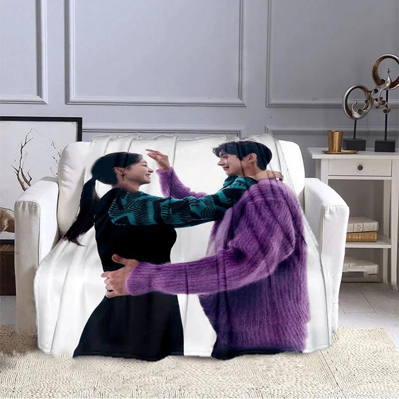 Korean Drama Our Beloved Summer Series Printed Blankets Choi Woo-shik Kim Da Mi Print Flannel Blanket Tv Show Quilt Fans Gift