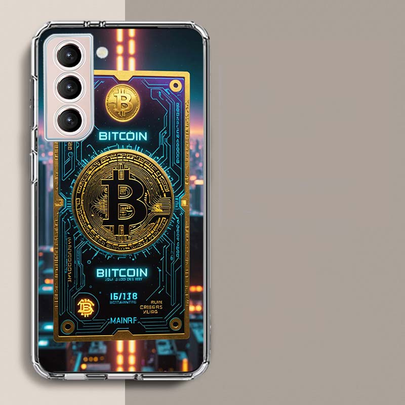 Bitcoin Money Phone Case For Samsung Galaxy S25 Edge S24 S23 FE S21 S20 S10 Plus S22 S26 Ultra Cover Clear Cases TPU Capa Shell