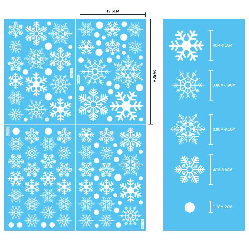 Christmas Window Decal Santa Claus Snowflake Stickers Winter Wall Decals For Kids Rooms New Year Christmas Window Decorations