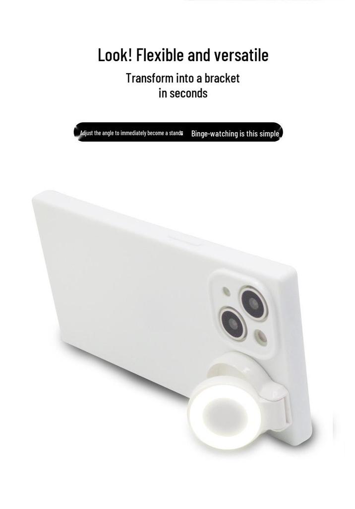 Чехол для iPhone 17 с заполняющим светом и кольцевым светом для 16 Pro Max для красоты и селфи