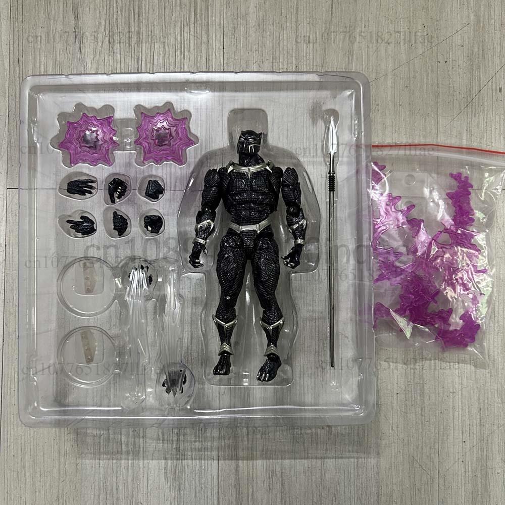 Фигурка Ямагучи Черная Пантера Король Ваканды Mafex Черная Пантера Фигурка Действия Модель Игрушки Сочлененная Подвижная Подарок Декор Комнаты