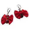 [P3553] - Дизайнерские серьги 'Романтический бант' красные