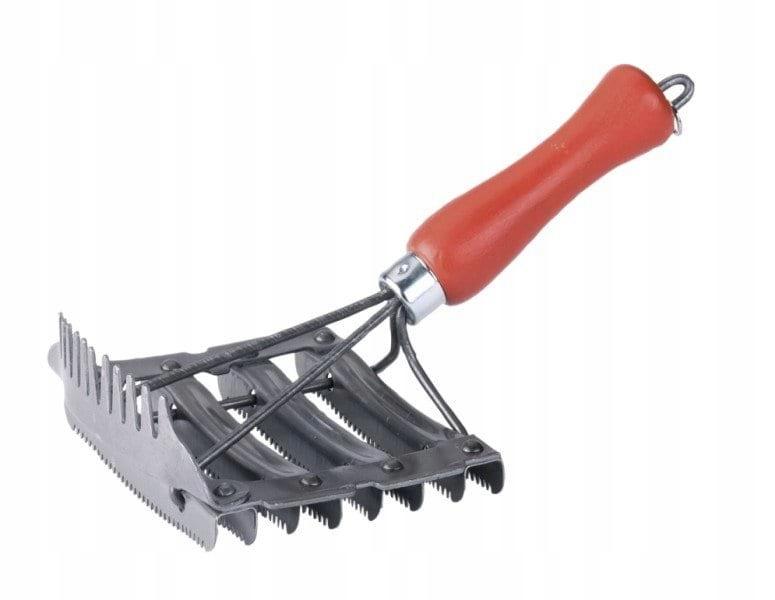 Metal currycomb for cattle horses, with comb, 12 x 12.5 cm, KERBL