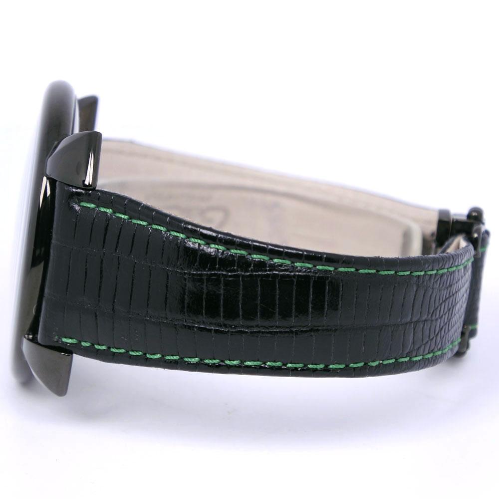 Gaga Milano Manuare Singh Watches 5092 black blackDial Stainless Steel/leather Quartz Analog display mens Used