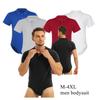 Mens Short Sleeve Turn-down Collar Press Button Crotch Shirt Tops Pajamas Bodysuit Catsuit Male Underwear