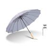 16-Rib Wind-Resistant Straight and Curved Handle Umbrella with Custom Logo