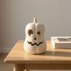 Decorative Autumn Accents Pumpkin Lantern Ornament, Resin Hollow Tabletop Figurine, Fall Indoor Mantel Decor Table Centerpieces for Halloween