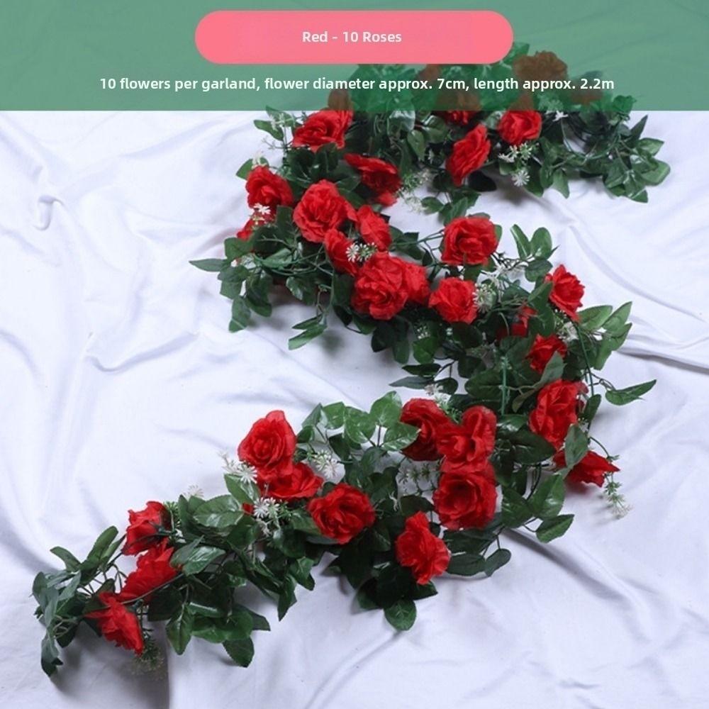 1,8/2,2 м Имитация Розовой Лозы 10 Стилей Наружный Орнамент для Арки Искусственные Полосы Лозы Цветы Шелковые Искусственные Цветы Лоза