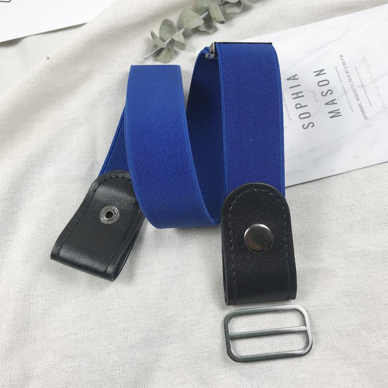 Невидимый ленивый пояс женский эластичный джинсовый ремень простой высокая плотность тянется как растягивающаяся пряжка бесплатно