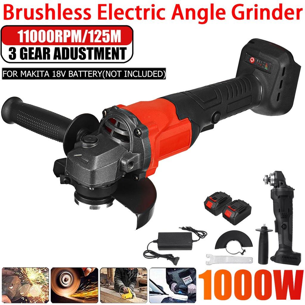 125 мм 3-скоростная бесщеточная электрическая угловая шлифовальная машина с аккумулятором 15000 мАч электроинструмент