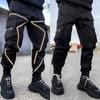 Men's Spring and Fall Work Pants High Waist Straight Printed Micro Elastic Casual Pants