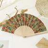 Props Hand Held Fan Bohemian Style Hand Folding Fan Portable Wooden Folding Fan