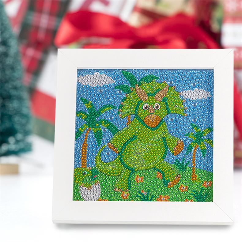 Kids Full Drill 5D Diamond Painting Kit, Cartoon Animal Handmade Diy Diamond Paste Decor Art