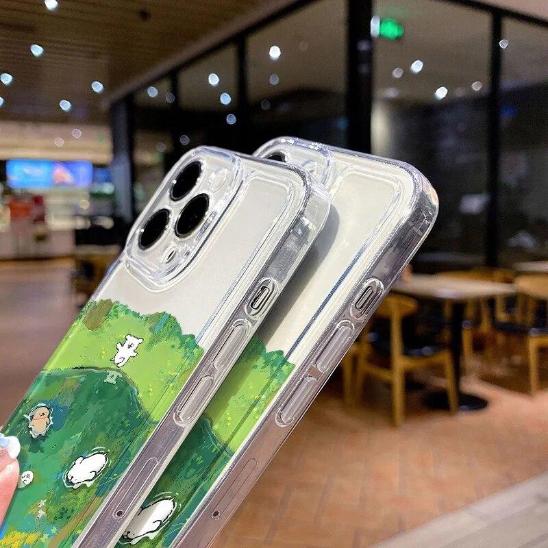 Чехол для телефона с милой собакой для iPhone 14 Pro, чехол для iPhone 13 11 12 15 Pro Max X XR XS 7 8 Plus SE 2020, прозрачный чехол с рисунком