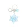 Acrylic Snowflake Keychain Creative Snow Bag Hanging Fashion Laser Colorful Pendant  Kids