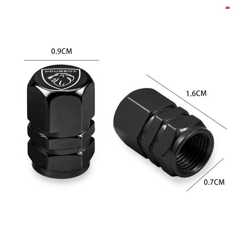 4Pcs Car Tire Valve Caps Zinc Alloy Tyre Air Stems Cover For Peugeot 408 308 5008 208 u 2008 3008 Landtrek Rifter 508 301 108 608