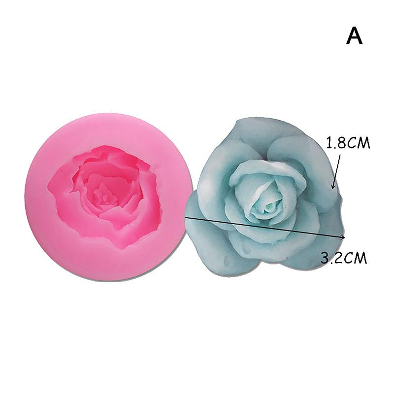 3D формы для роз, сделай сам, гипсовая работа, глина, смола, искусство, мягкая силиконовая форма для помадки, торта, мыла, льда, шоколада, украшения, инструмент для выпечки