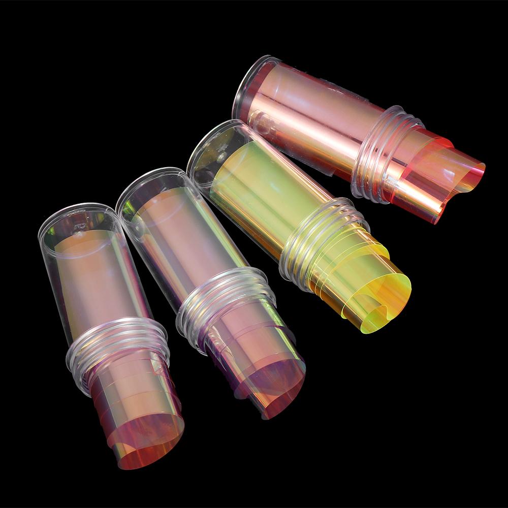Hot Nail Decoration Tool DIY Glass Paper Holographic Design Nail Stickers Aurora Film