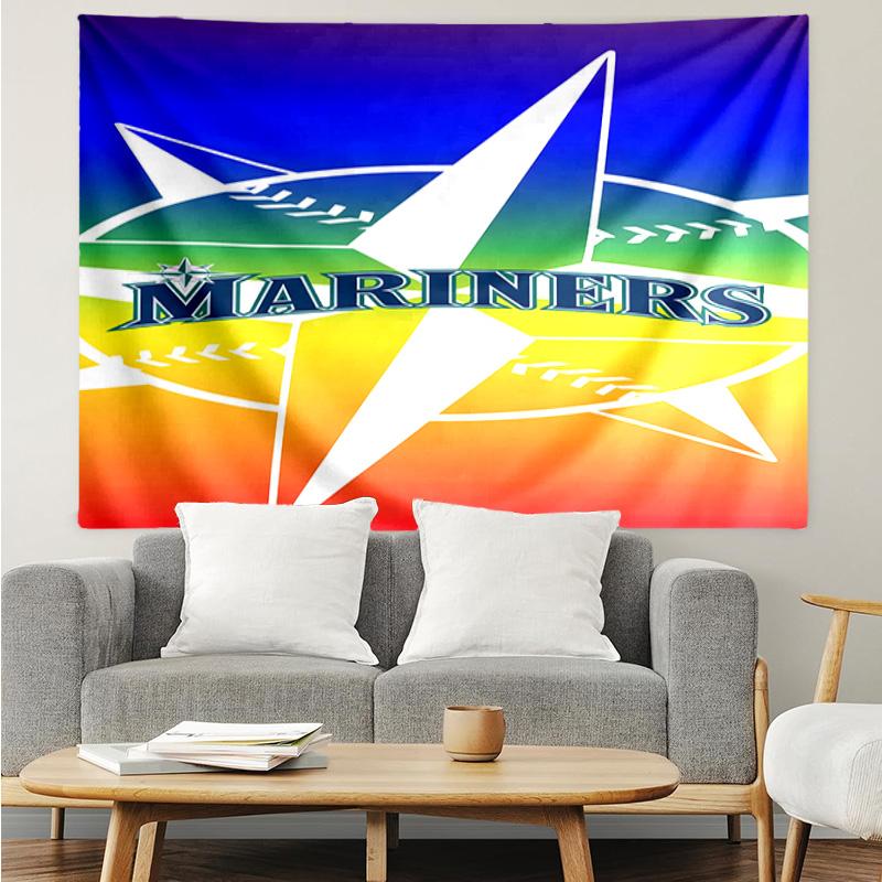 Mariners Team Logo Quick-Dry Tapestry Hanging for Bedroom,Livingroom, Playroom,Decor Art Room Wall Tapestry Holiday and Birthday Gifts