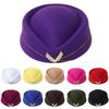 New Retro Beret Stewardess Hat Imitation Wool Autumn and Winter Versatile Painter Hat Hat Female British Socialite