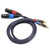 Dual XLR To RCA Cable Professional 24K Gold Plated Connector 2 XLR Female To 2 RCA Male HiFi Sound