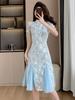 New Chinese Style Embroidered Cheongsam Dress