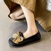 Роскошные женские летние туфли-мюли на плоской подошве, женские туфли с бантом и ленивым каблуком, женские мокасины корейского выпуска, женская обувь для активного отдыха