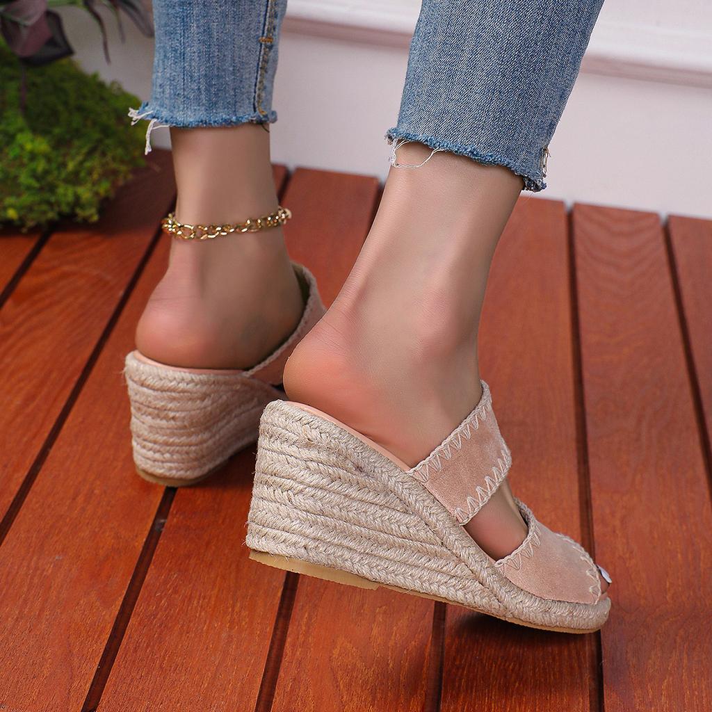 Fashion Platform Wedge Slippers Summer Fashion Peep Toe Super Designer Shoes Sexy Sandal Fashion Peep Toe Super High Sandals Zapatillas