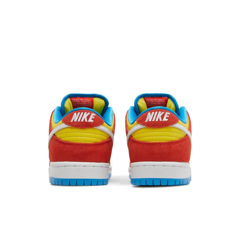 Nike Dunk Low Pro SB 'Bart Simpson' (Unisex) Habanero Red / White / Blue Hero Skate Shoes BQ6817 602