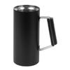 Пивная кружка с вакуумной изоляцией и холодной изоляцией 520 мл, банка для питья, целая банка, нержавеющая сталь BLKP, черная [BLKP] AZ-5143