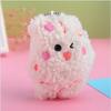 Small Cute Pearl Plush Dog Cat Rabbit Bear Bead Chain Pendant Plush Stuffed Animal Toy Birthday Gift for Girls&Boys 8cm