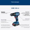 Bosch GSB185 Cordless Brushless Impact Drill Driver CN plug (adapter included)