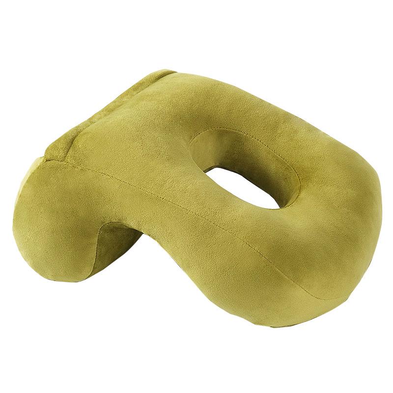 2019 New Multifunctional Nap Pillow Sleepy Pillow Portable Hollow Plush Solid Color Pillow