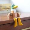 Mini Wooden Duck Figure Cute Desktop Ornament Funny Green-headed Duck Statue  Home Office Decor