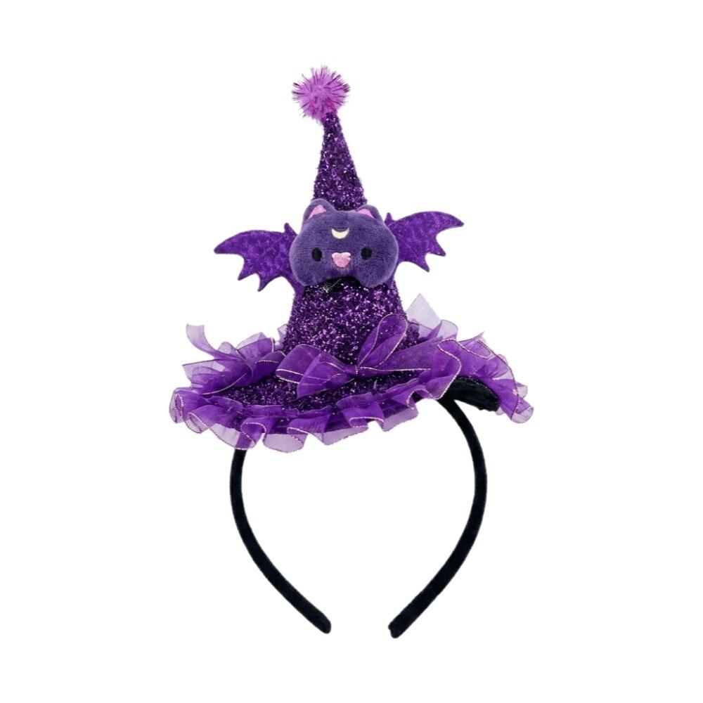 Lace Halloween Witch Hat Hair Hoop Flower Halloween Headband Cute Halloween Party Hair Band  Girl