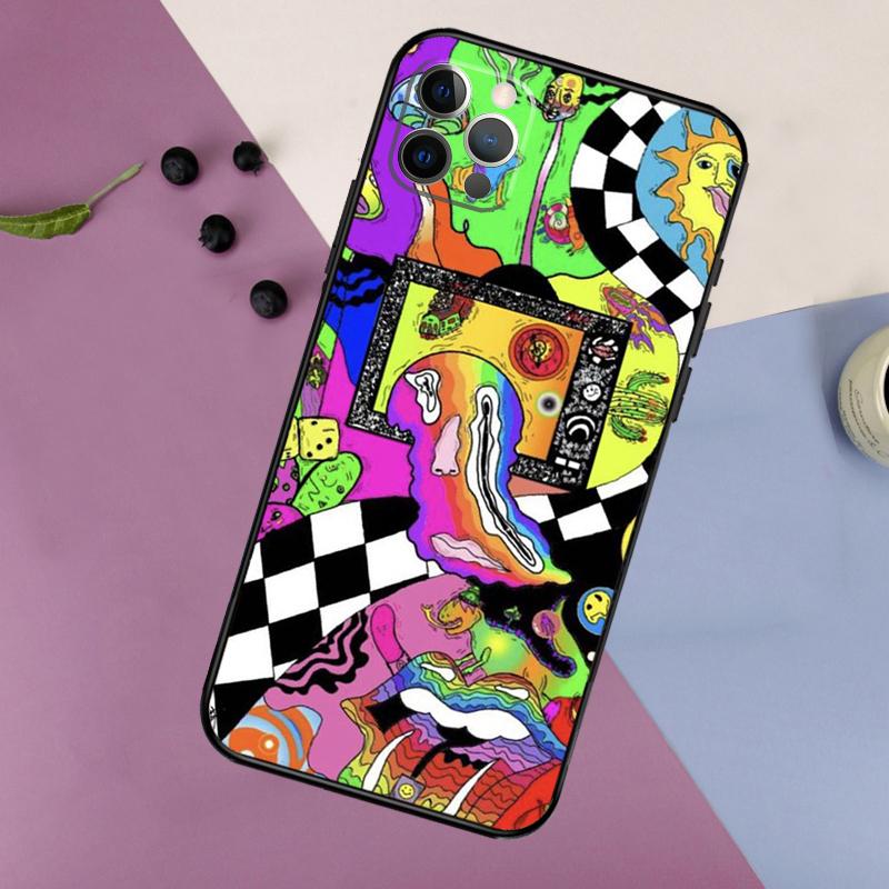 Indie Hippie Art Phone Case For iPhone 17 16 15 14 11 12 13 Pro Max Plus 12 13 mini 16e 17 Air Bumper Cover