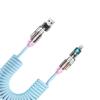 4 в 1 PD 240 Вт Быстрая зарядка Пружинный кабель USB Type C на Type C L и Кабель для передачи данных Для iPhone 15 16 Samsung Xiaomi