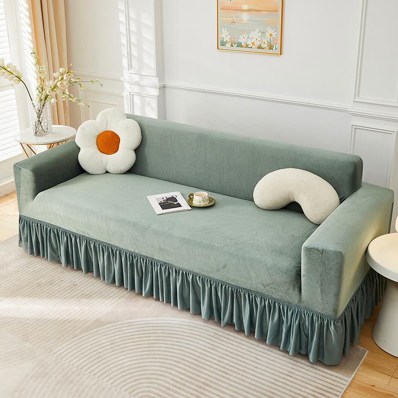 Autumn and Winter Plush Sofa Cover All in One Universal Skirt New Anti Cat Scratch High End All Inclusive Cover