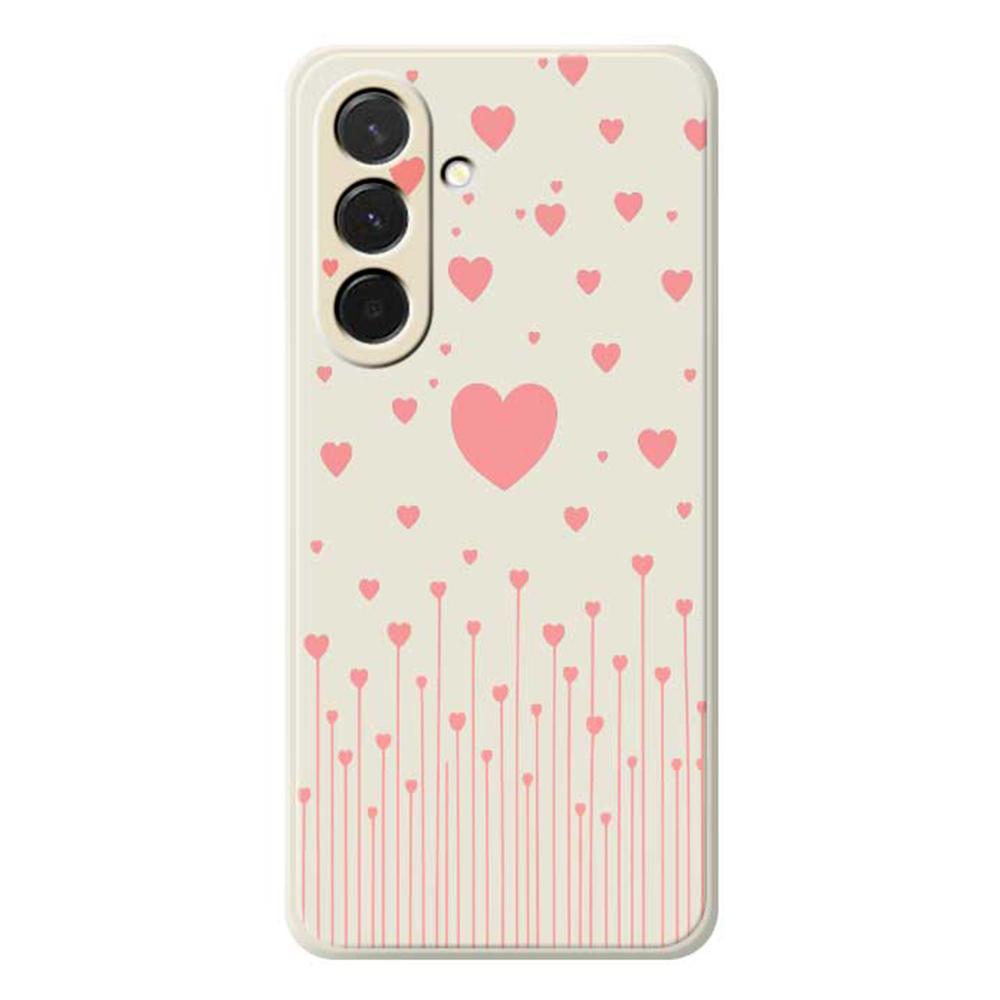 For Samsung Galaxy A36 5G Case Pink Love Pattern Printing Straight Edge TPU Phone Back Cover