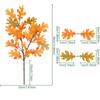 2PCS Fabric Autumn Fallen Decor Maple Leaf Shape Simulated Maple Leaf Garland  for Thanksgiving