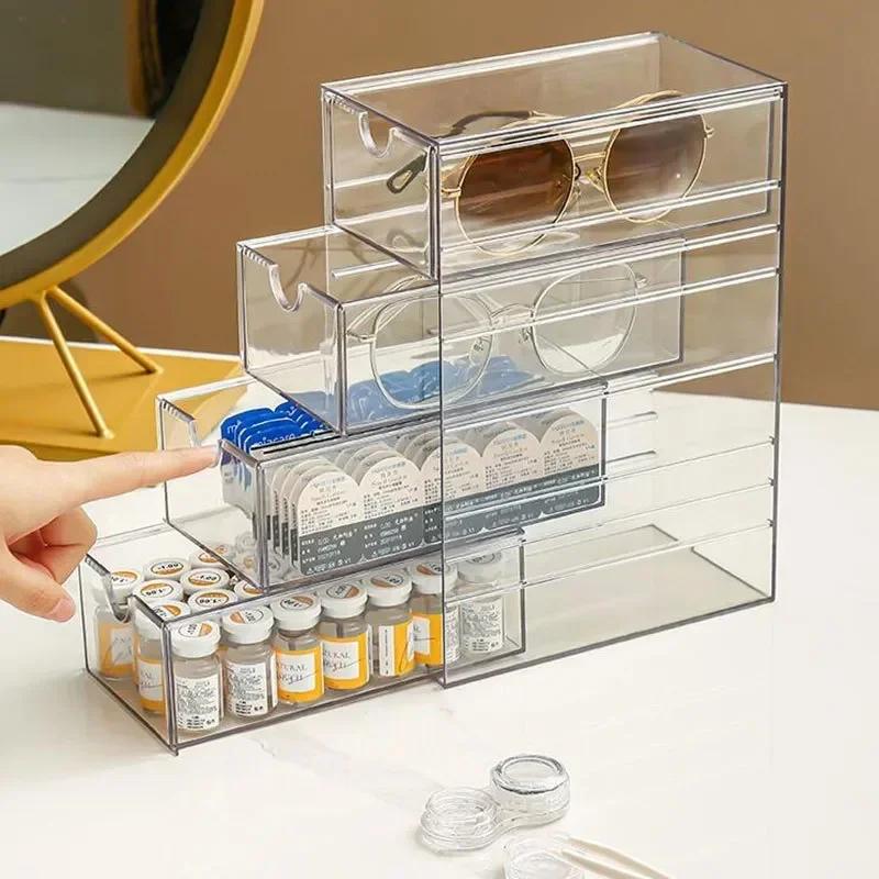 Creative Multistorey Drawer Desktop Organizer Desk Storage Box School Office Stationery Cosmetic Household Organizing Boxes